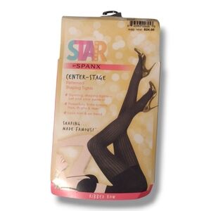 Spanx Star Power Patterned Shaping Tights - Ribbed Row (Size E)